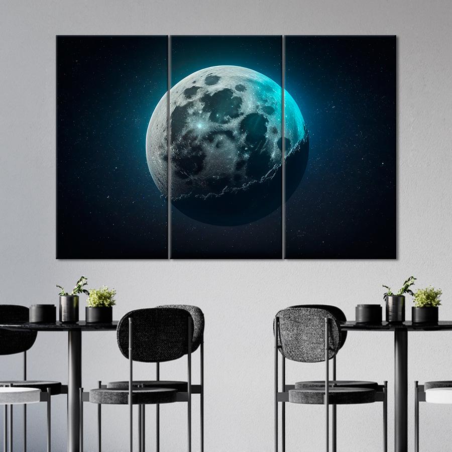Картина космос Красивая Луна 156x100 см (A1294-3)