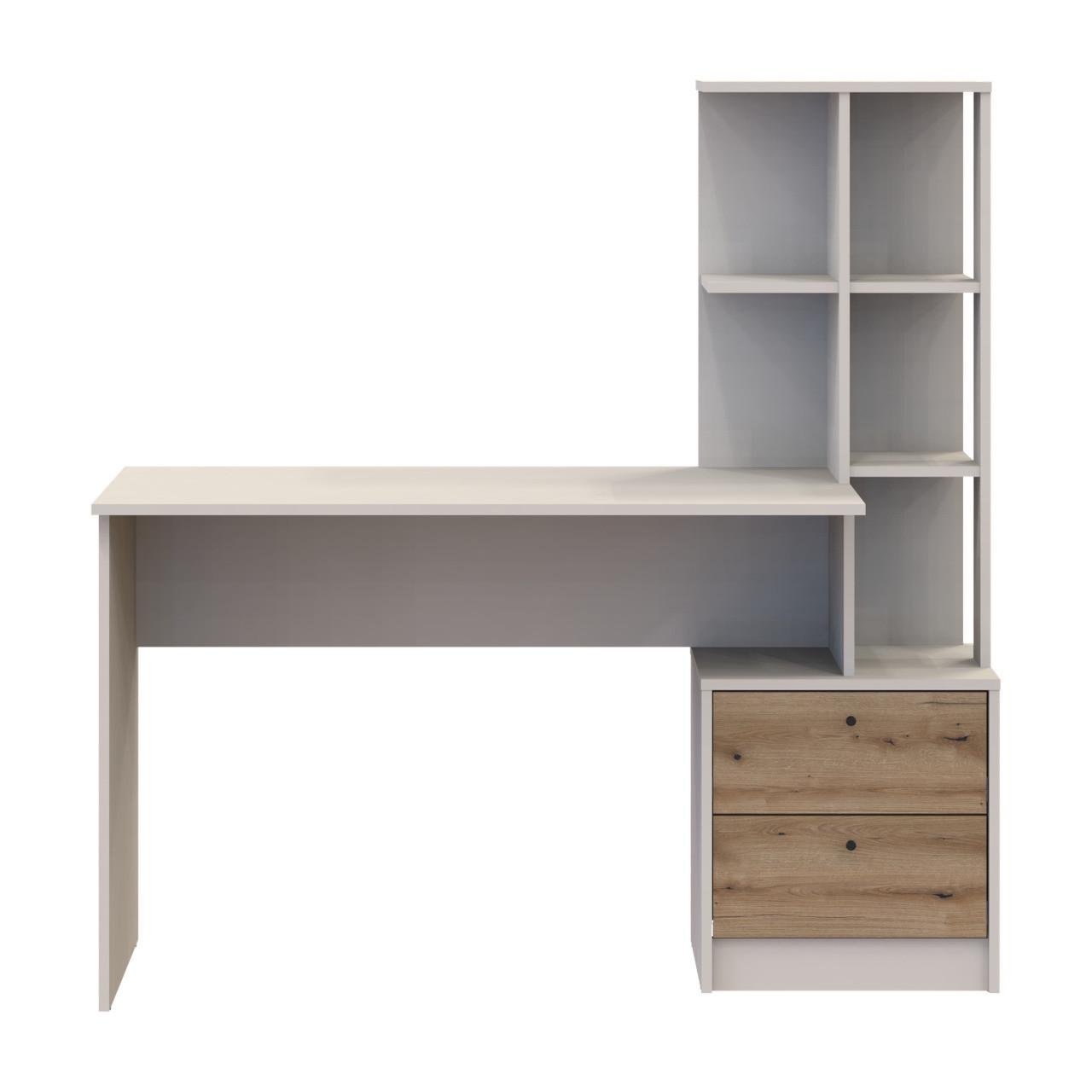 Офисный стол Doros Т7 Кашемир/Дуб Эвок 136х55х138см (DRS-011513)