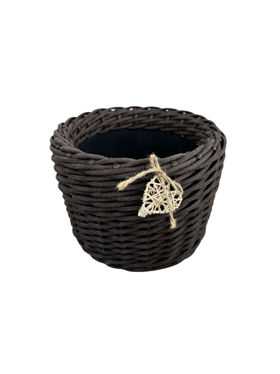 Кашпо из искусственного ротанга ручной работы 5 л Венге (32742) - фото 1 Кашпо из искусственного ротанга ручной работы 5 л Венге (32742) - фото 1