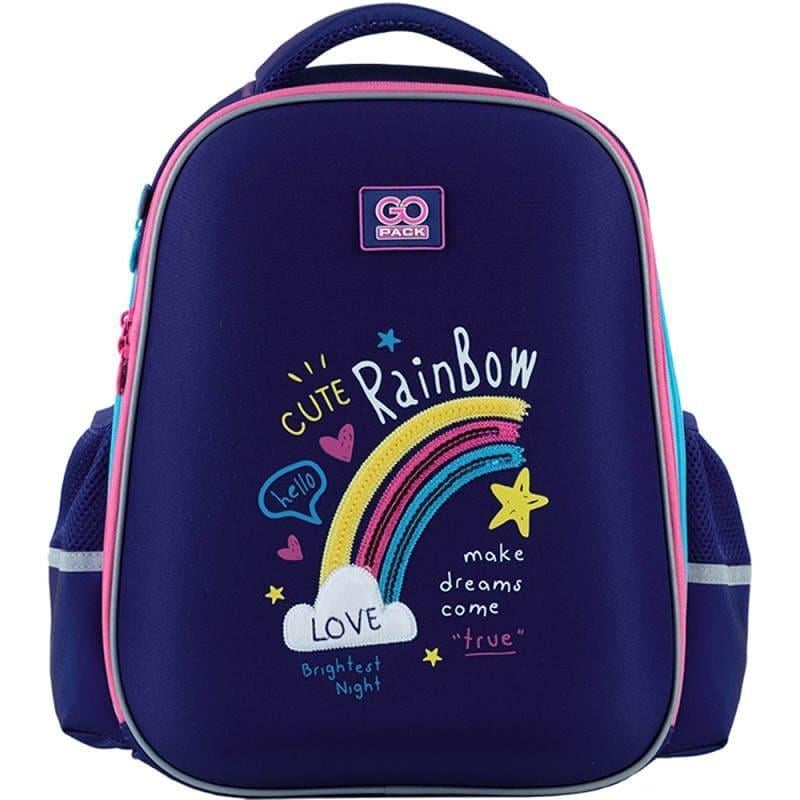 Шкільний рюкзак напівкаркасний GoPack Education Cute Rainbow 15 л Синій (GO24-165M-1) - фото 1