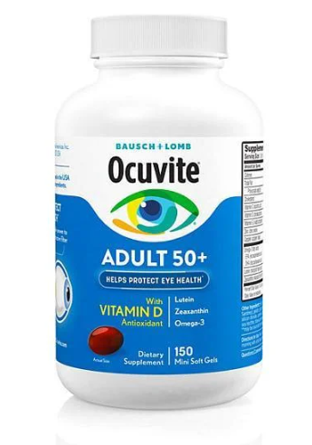 Комплекс для зрения Bausch & Lomb Ocuvite для взрослых 50+ 150 капсул (2497068187)