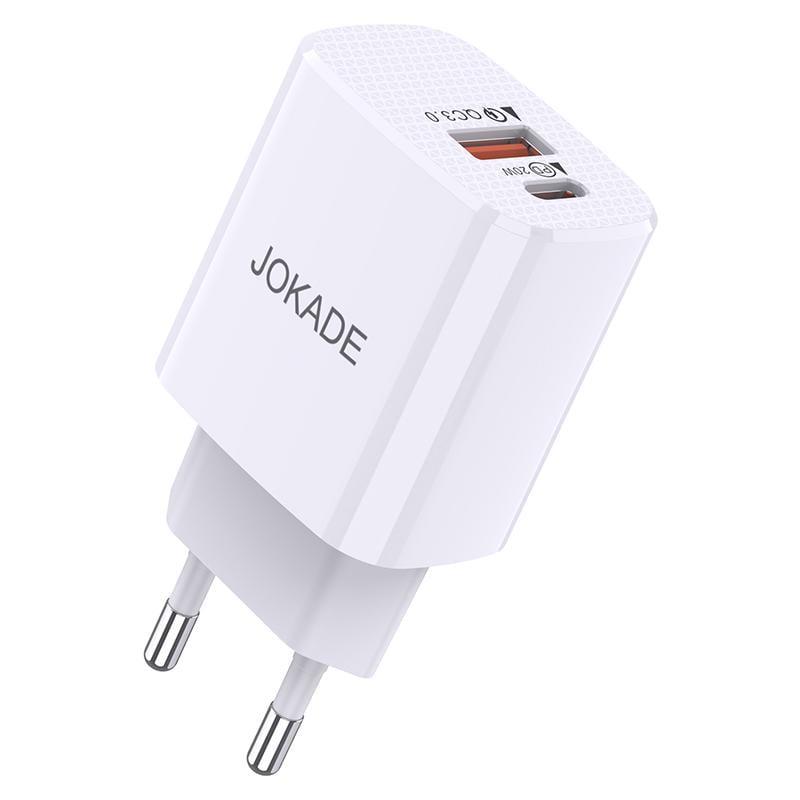 Мережевий зарядний пристрій Jokade JB041 USB-C/USB/QC18W/PD20W Білий (844721)