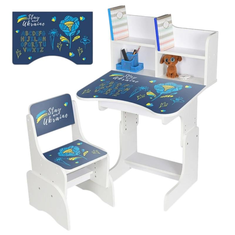 Парта детская Bambi с полочкой и стулом Ukraine (N 2071-4-1 Stay) - фото 2 Парта детская Bambi с полочкой и стулом Ukraine (N 2071-4-1 Stay) - фото 2