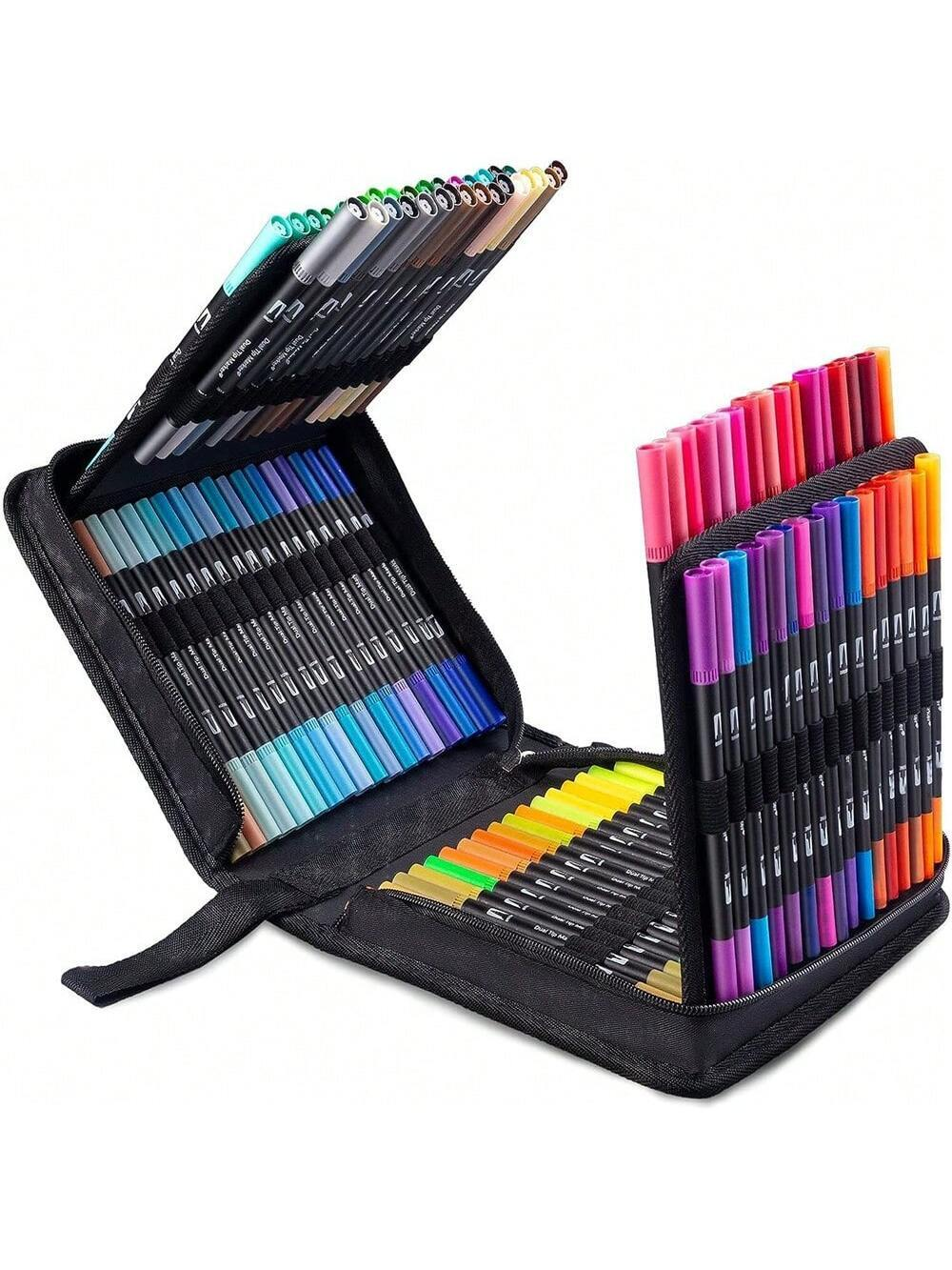 Набор двусторонних акварельных маркеров на водной основе с чехлом 60 шт. (784780601)