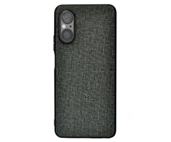 Чехол накладка New Textile leather саse для Sony Xperia 5 V Черный