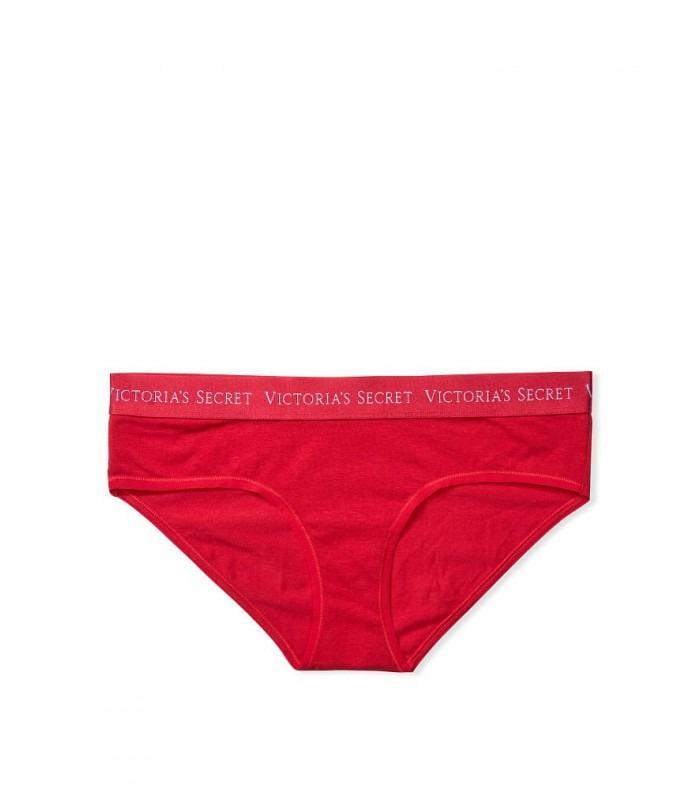 Трусики хлопковые Victoria's Secret Logo Cotton Hiphugger Panty M Красный (26889886)