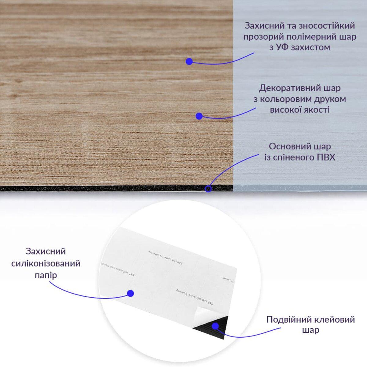 Плитка самоклеящаяся виниловая дуб молочный СВП-010 матовый (SW-00001129) - фото 2 Плитка самоклеящаяся виниловая дуб молочный СВП-010 матовый (SW-00001129) - фото 2