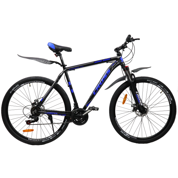 Велосипед Cross Hunter Shimano МТB 2020 от 175 см 27,5" 17" Черный/Синий (1500228203)