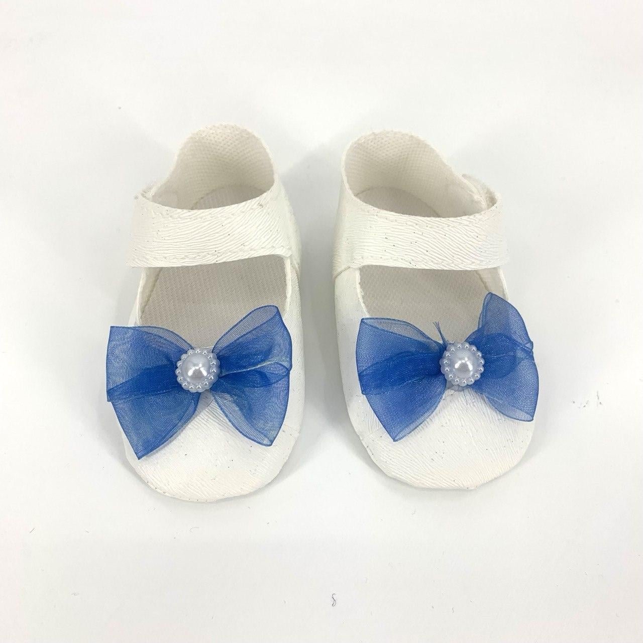 Пінетки DomiKids 11 довжина устілки 11 см Синій бантики (32539786)
