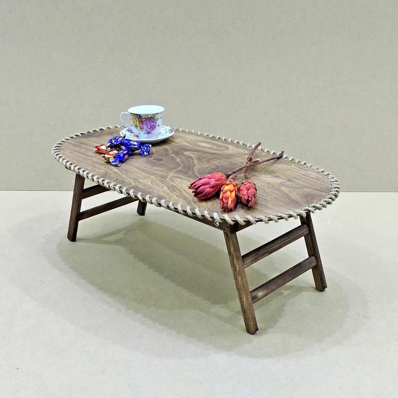 Столик-поднос для завтрака из дерева Вайоминг 01 Капучино (СТП-011809)