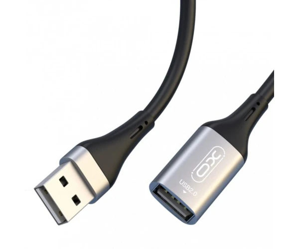 Кабель удлинитель Xo NB219 USB-USB 2,0 2 м Black - фото 1