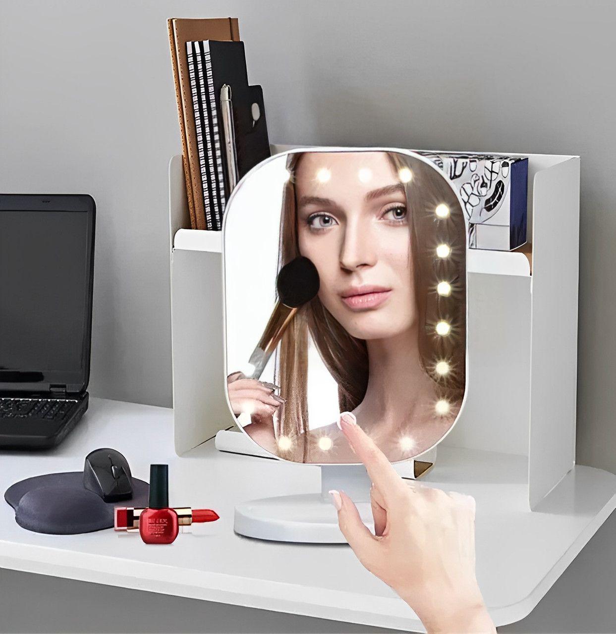 Зеркало для макияжа Cosmetie Mirror HH071 DL133 с LED подсветкой 20LED (11878555) - фото 2