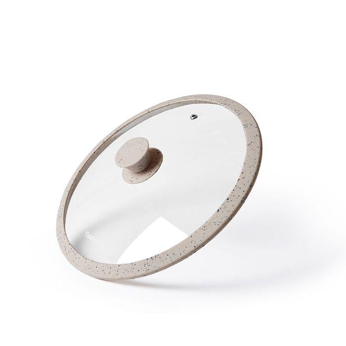 Крышка Fissman Arcades с силиконовым ободком 26 см Бежевый (9987) Крышка Fissman Arcades с силиконовым ободком 26 см Бежевый (9987)