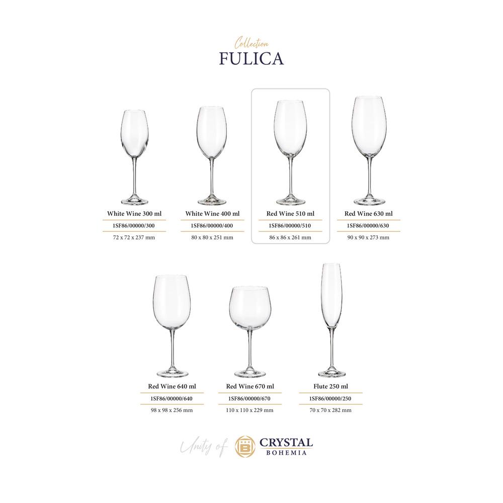 Набор бокалов для вина Bohemia Strix Fulica 1SF86/00000/510 510 мл 6 шт. - фото 4