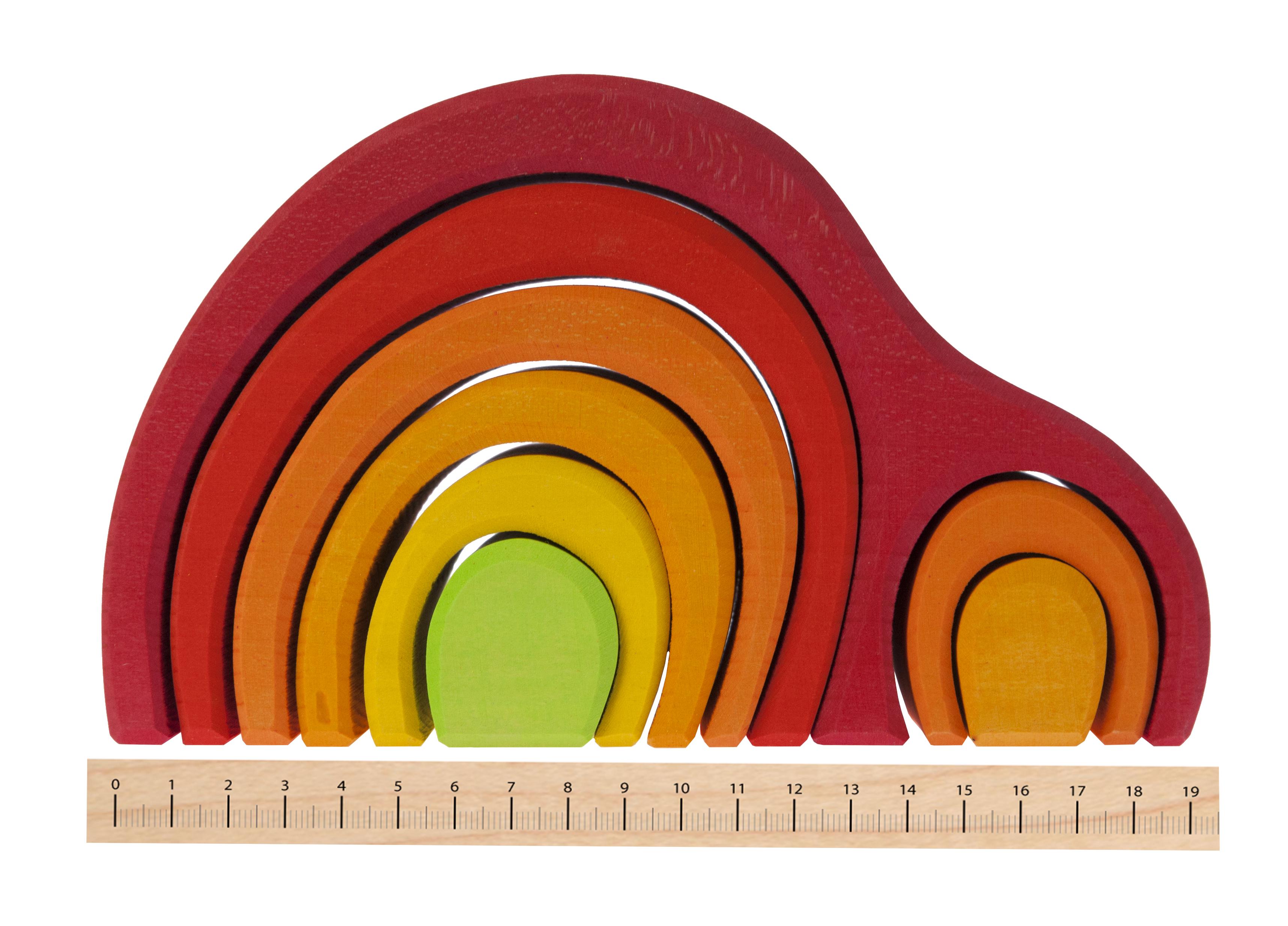 Конструктор-головоломка деревянный Nic Дом Арка NIC523040 Красный (11605166)