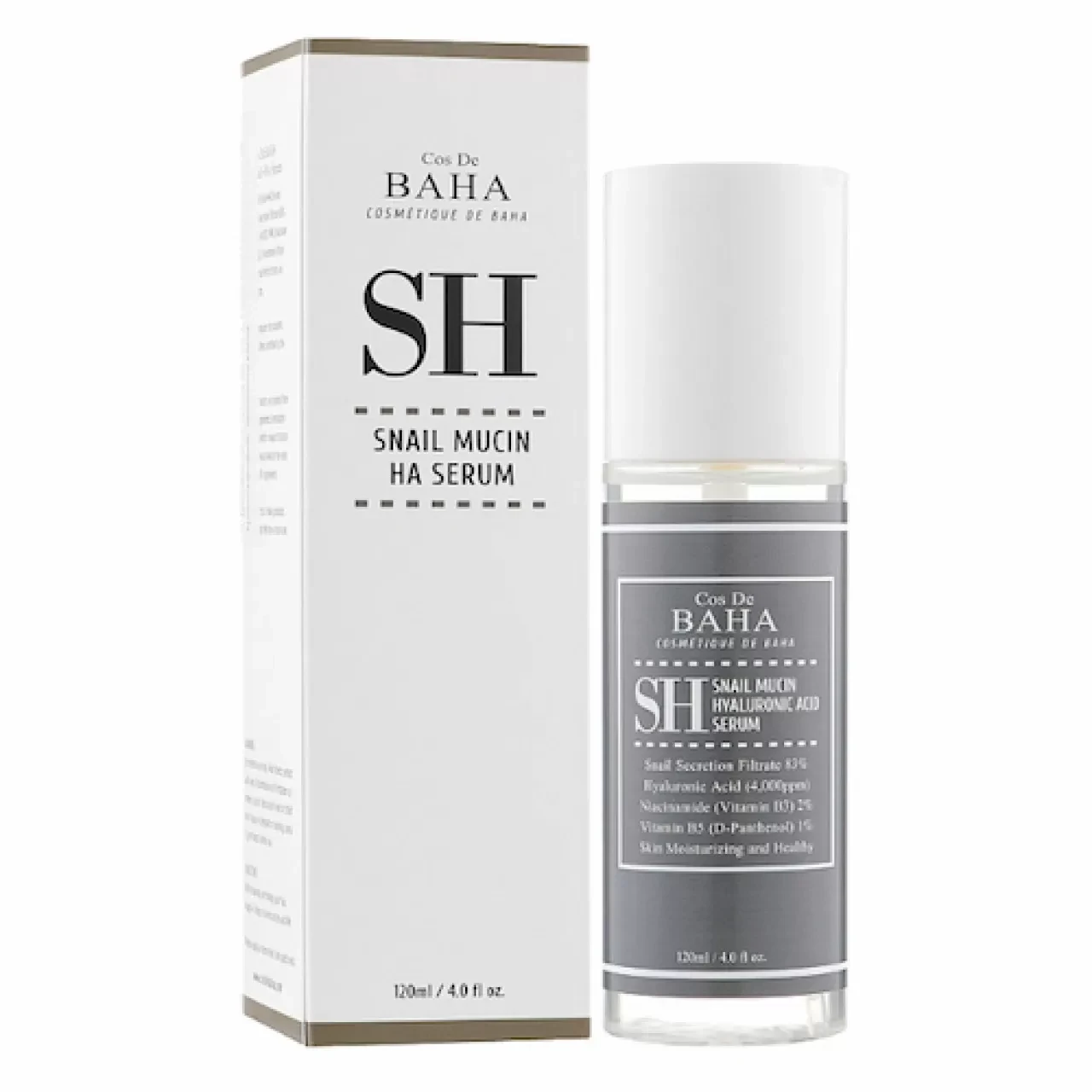 Сыворотка для лица Cos De BAHA Snail Serum SH с муцином улитка 120 мл (21879768)