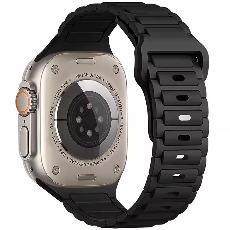 Ремешок силиконовый Defense для Apple Watch 38/40/41/42 мм ser.10 140-190 мм Black