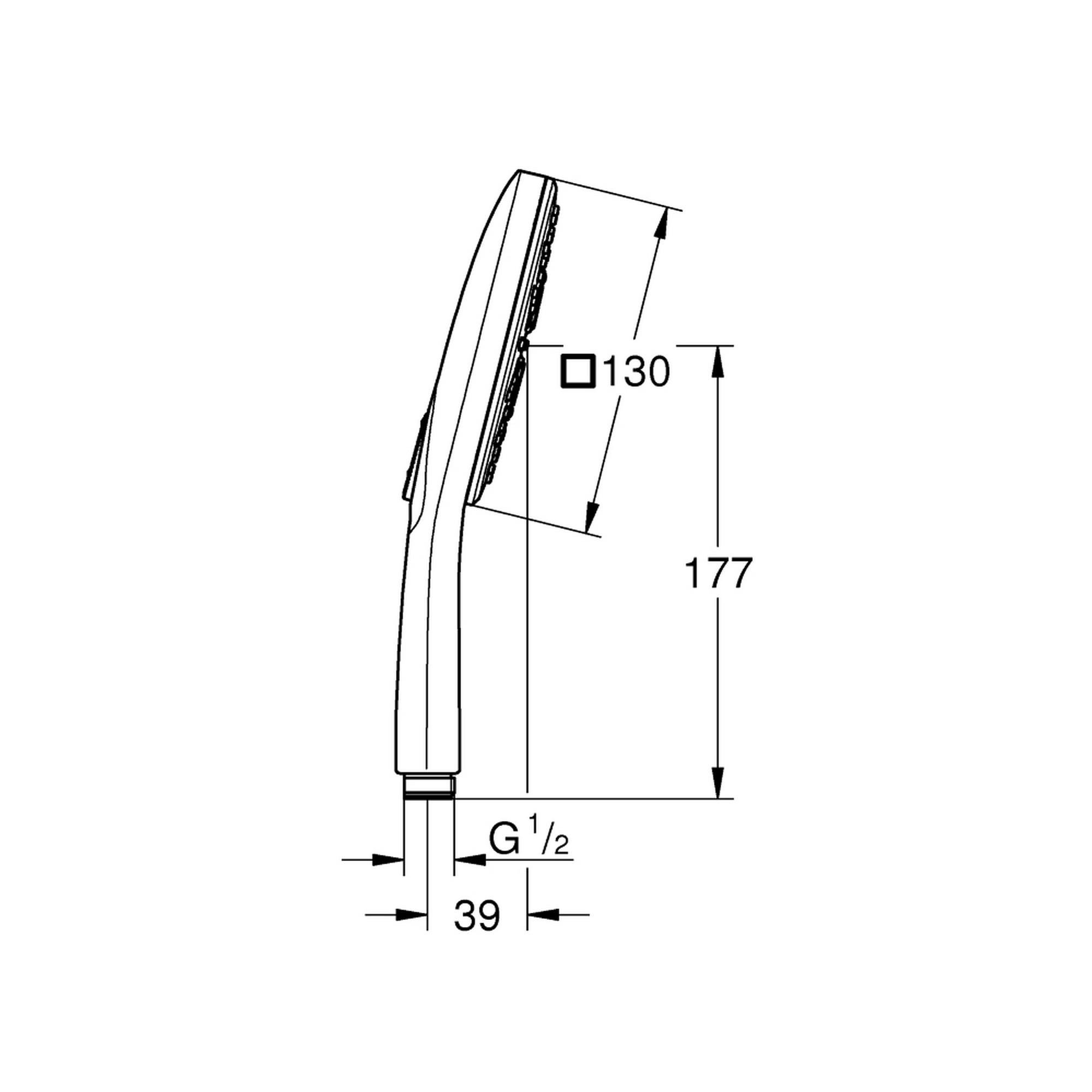 Душова лійка Grohe Rainshower Smartactive Cube 130 26550000 з кнопкою 130x130 мм Хром (99021) - фото 2