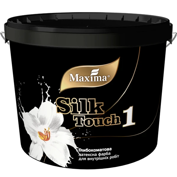 Фарба латексна для внутрішніх робіт Maxima Silk Touch 1 база А 3,5 кг Білий глибоко матовий (2792905088)