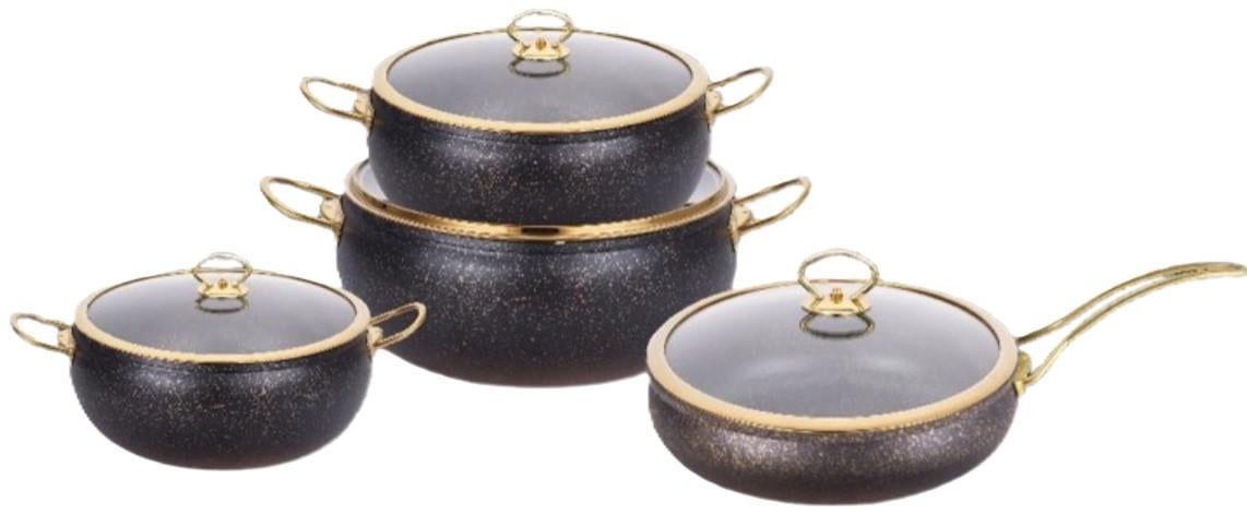 Набор посуды Edenberg из алюминия 8 предметов (EB-12927) - фото 1 Набор посуды Edenberg из алюминия 8 предметов (EB-12927) - фото 1