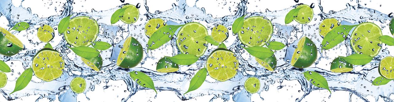Наклейка виниловая на кухню Zatarga Лаймы/Мята и вода 600х3000 мм Зеленый (1227929022)