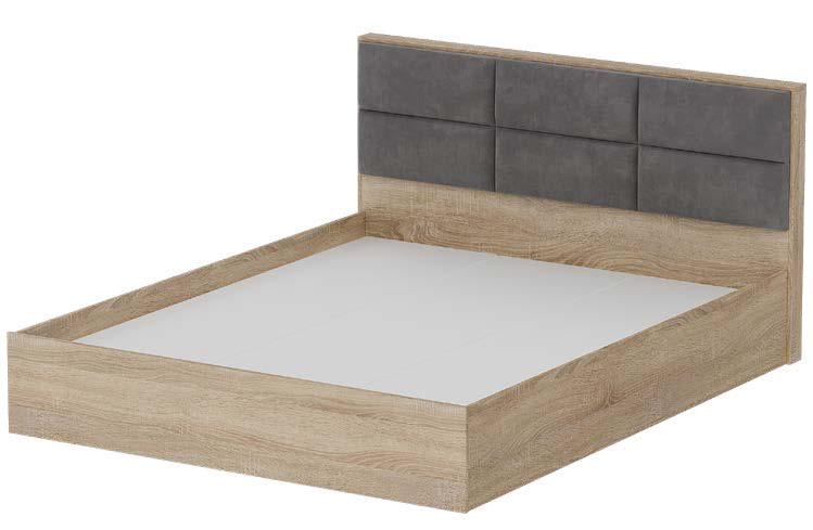 Кровать двуспальная Everest Лайт КЛ-1600 каркас щит ДСП Сонома (11440) - фото 2 Кровать двуспальная Everest Лайт КЛ-1600 каркас щит ДСП Сонома (11440) - фото 2