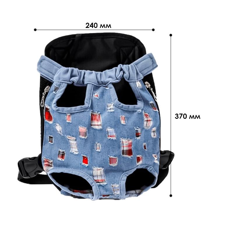 Рюкзак- кенгуру для животных SY210814 Jeans ragged L (1903439621) - фото 5 Рюкзак- кенгуру для животных SY210814 Jeans ragged L (1903439621) - фото 5