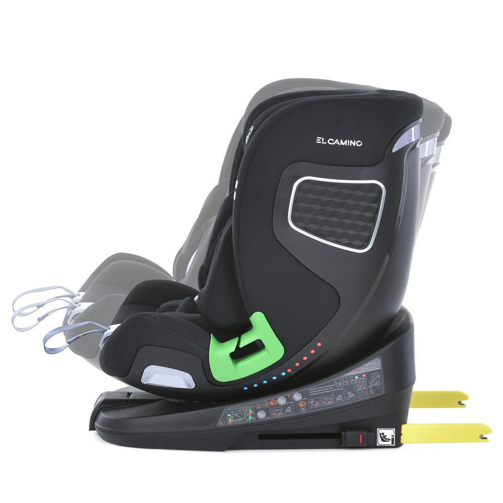 Автокресло детское El Camino Royal Black ME 1146 i-STAND i-SIZE R129 фаза 1,2 40-150 см опорная нога - фото 14 Автокресло детское El Camino Royal Black ME 1146 i-STAND i-SIZE R129 фаза 1,2 40-150 см опорная нога - фото 14