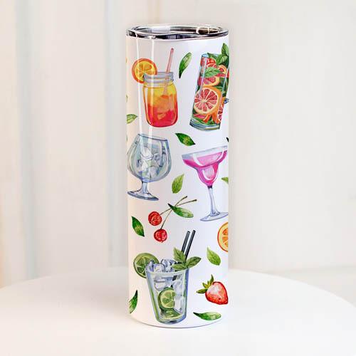 Термос Presentville с принтом Коктейли 650 мл (TER_24A019)