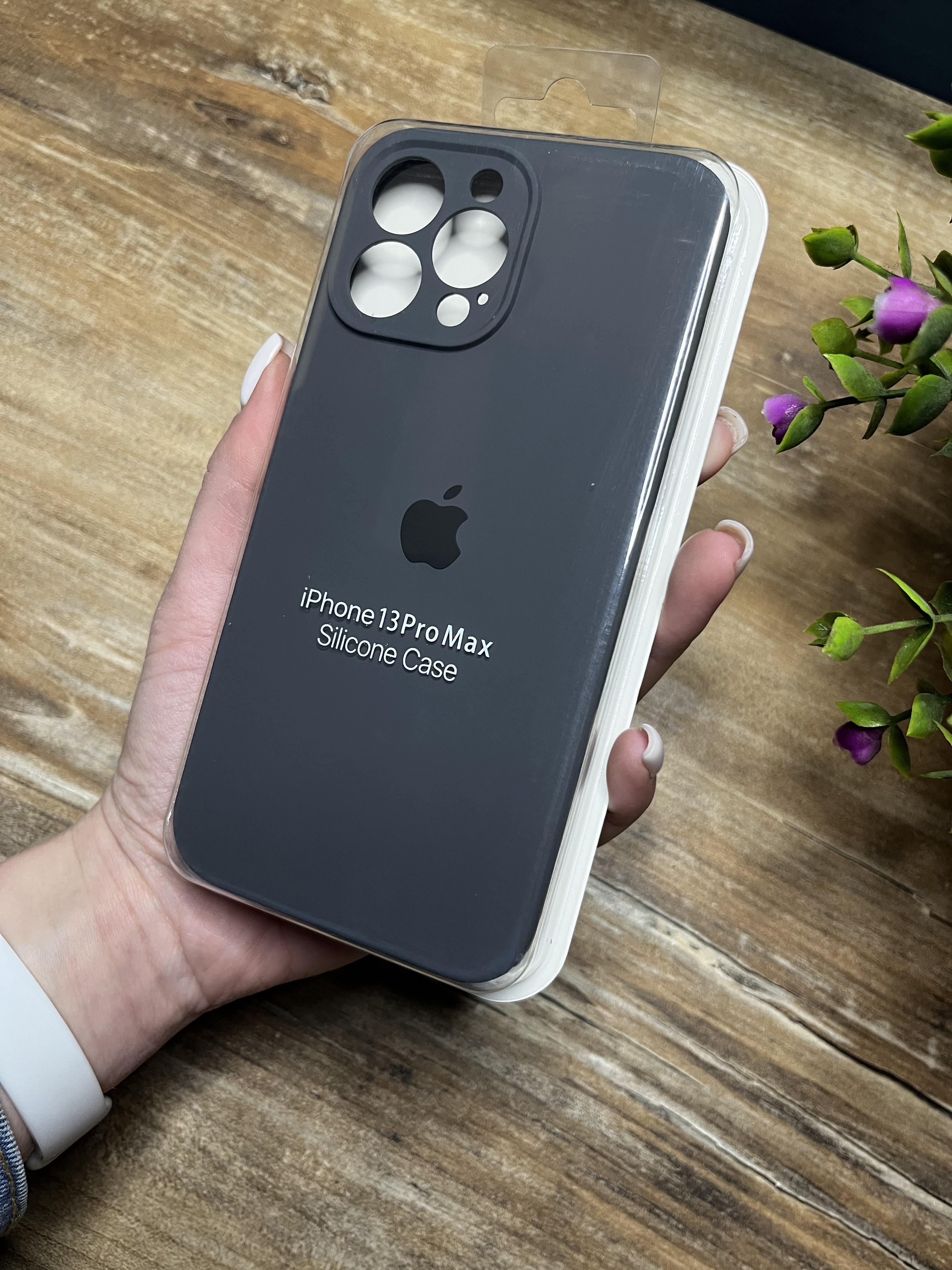 Чохол накладка на iPhone (Айфон) 13 Pro Max закритий низ та закрита камера silicone case full camera на apple
