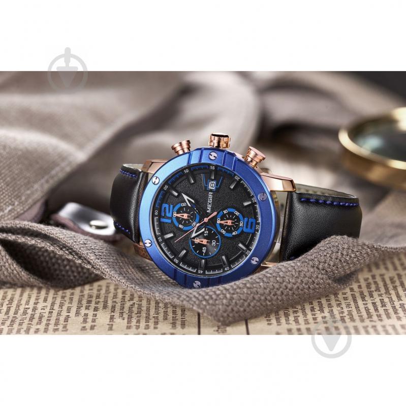 Годинник Megir Blue Black MG2046 (ML2046GREBK-1N2) - фото 5