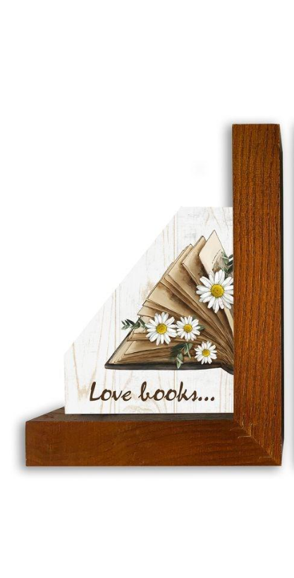 Підставка для книг "Love books/Love read" Горіховий (хрпк007гу)
