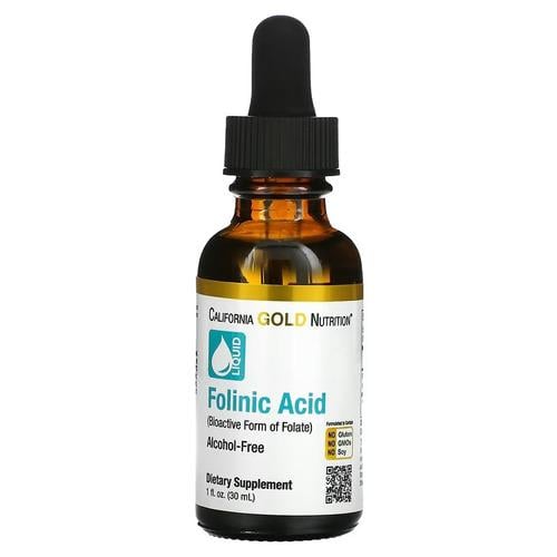 Фолієва кислота B-9 California Gold Nutrition Folinic Acid 30 мл (CGN-00854)