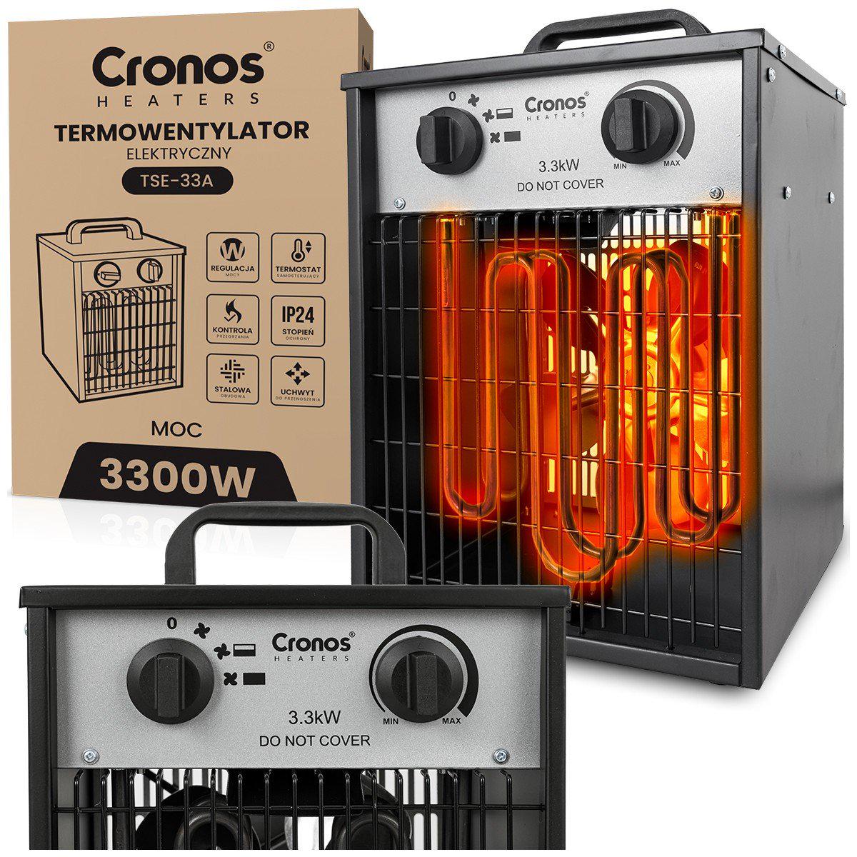 Тепловентилятор промышленный Cronos Heaters TSE-33A 3300 Вт (17792) - фото 7