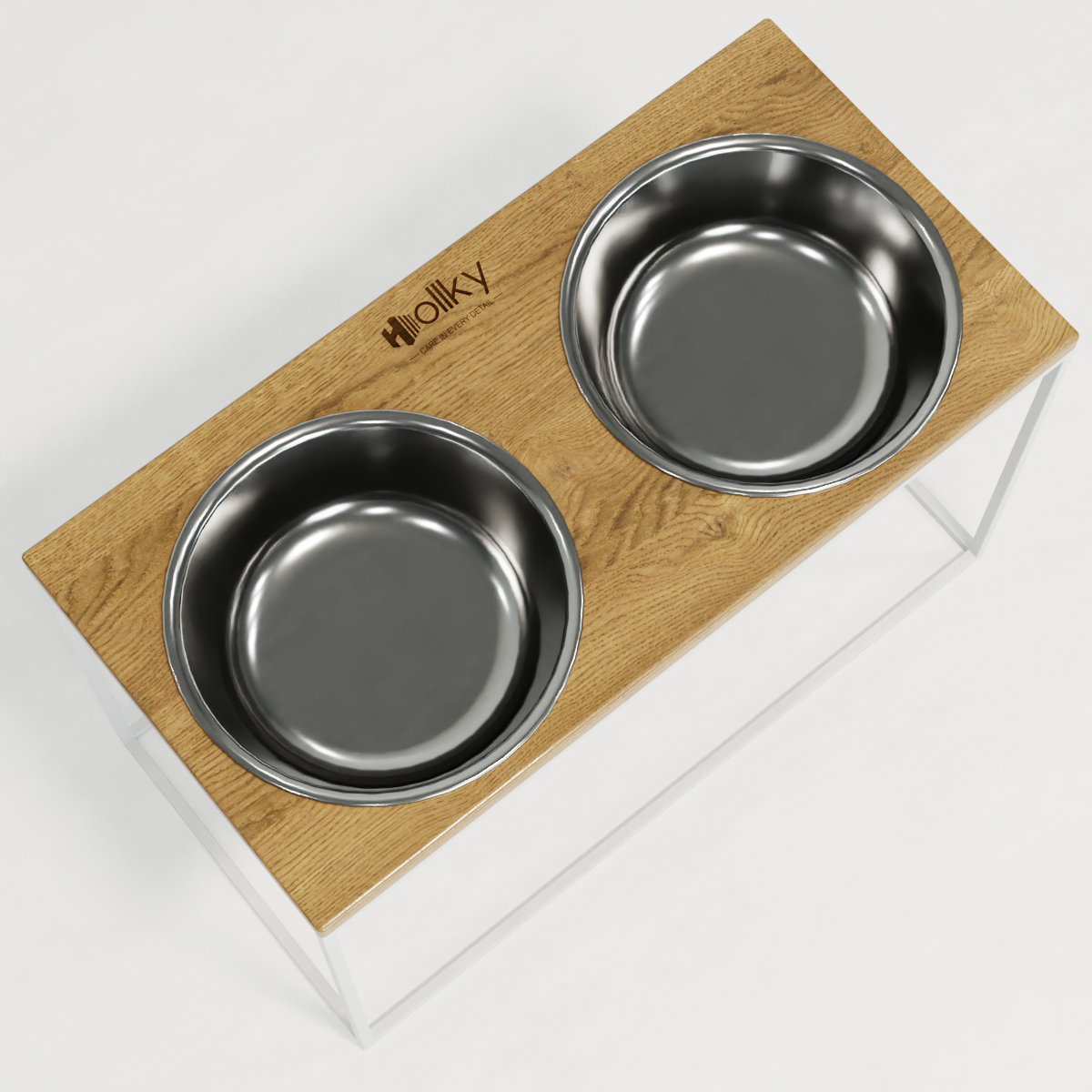 Миски на подставке для очень больших собак Hollky Base XXL40 2х2,8 л (BXXL40-643240-WHNT) - фото 4 Миски на подставке для очень больших собак Hollky Base XXL40 2х2,8 л (BXXL40-643240-WHNT) - фото 4