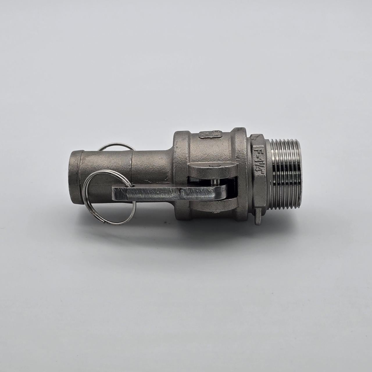 Комплект камлок тип F+C 1 1/4" штуцер с наружной резьбой/муфта с елкой Ø32 мм нержавеющая сталь AISI 316 (60252020)