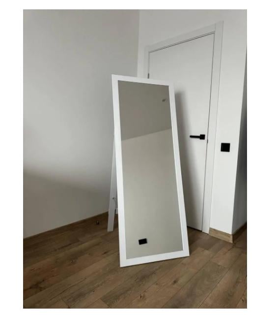 Напольное зеркало 1800 в прямой раме на ножке 1500х500 мм Белый (29367126)