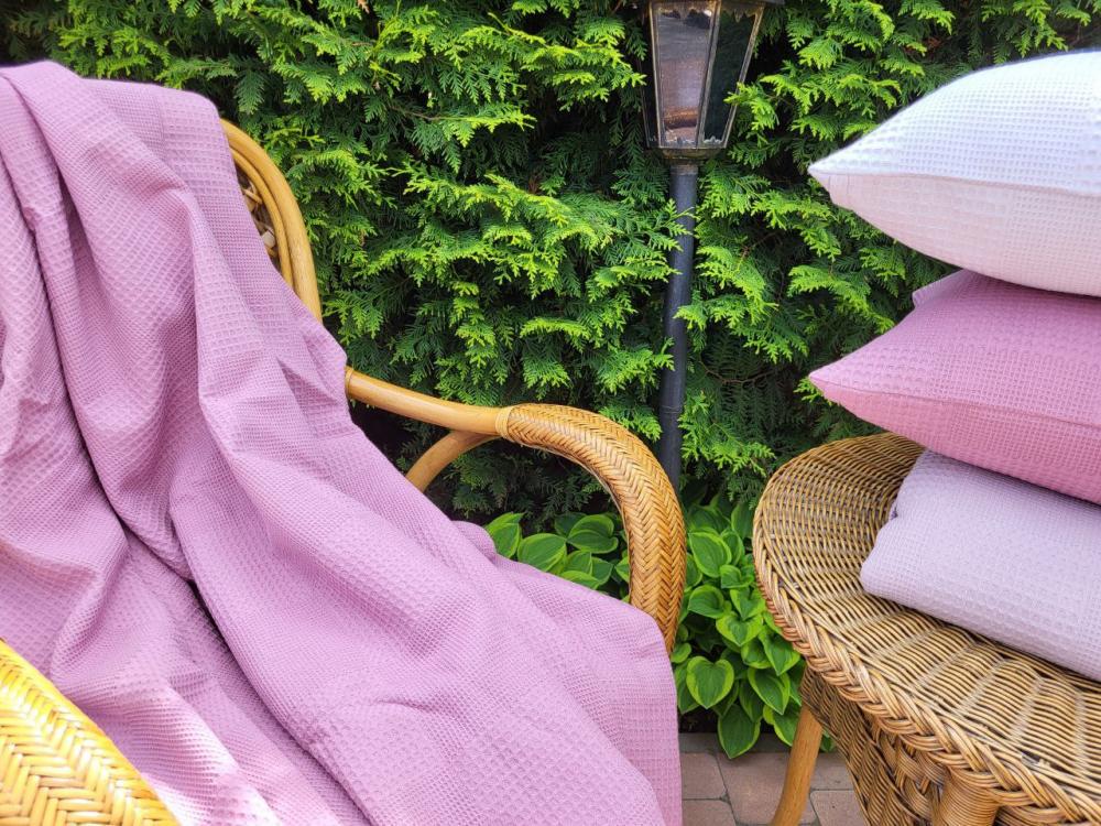 Покрывало Пике Вафелька 140x220 см Ягодный (11204) - фото 3 Покрывало Пике Вафелька 140x220 см Ягодный (11204) - фото 3