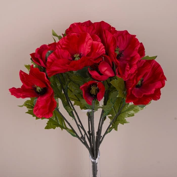 Букет мак 43 см Красный (6651)