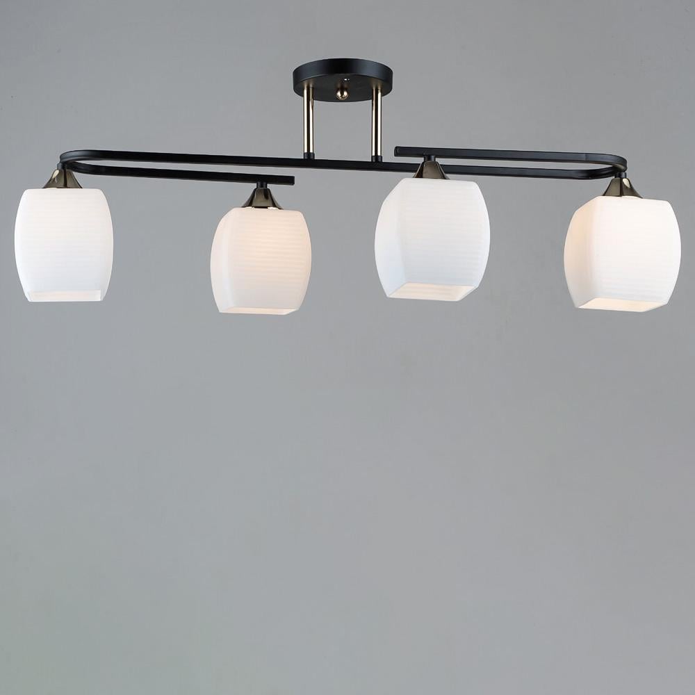 Люстра потолочная декоративная Light House SRS-19296/4 BK/FGD Черный/Золотой/Белый Люстра потолочная декоративная Light House SRS-19296/4 BK/FGD Черный/Золотой/Белый