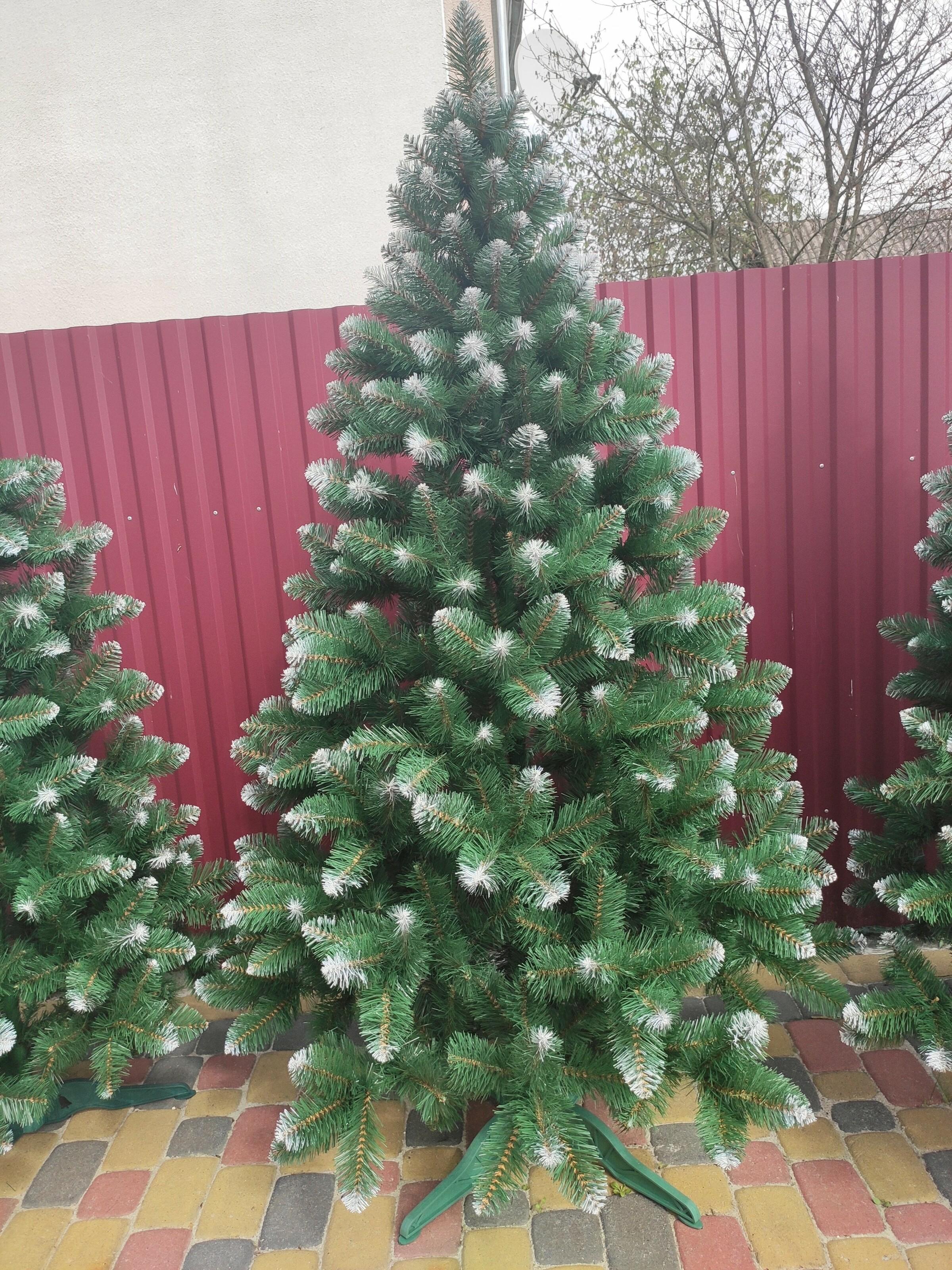 Ялинка штучна Хатинка Снігова Королева із засніженими кінчиками та підставкою 2,00 м Зелений (С.К-200) - фото 1 Ялинка штучна Хатинка Снігова Королева із засніженими кінчиками та підставкою 2,00 м Зелений (С.К-200) - фото 1