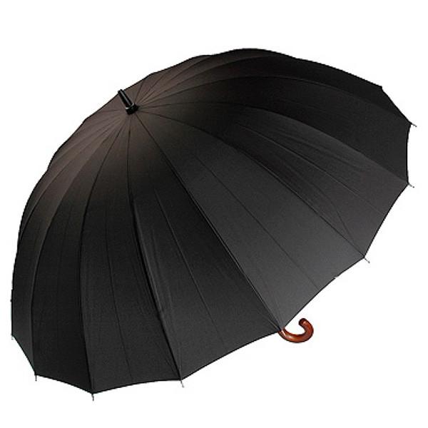 Зонт мужской трость Zest механический D 126 мм Black (41560)