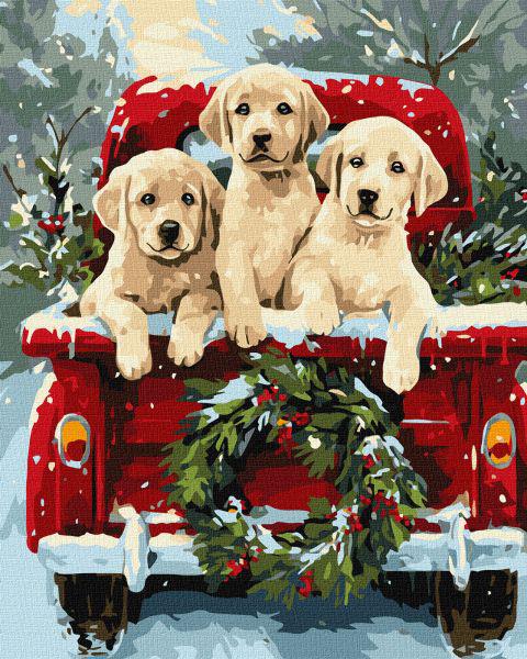 Картина за номерами Ideyka Собача подорож 40x50 см (Id-KHO6838)