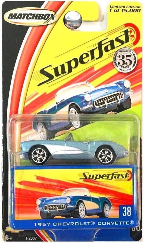 Игрушечная машинка Matchbox 1957 Chevrolet Corvette 2004 Superfast №38 (H2337) Игрушечная машинка Matchbox 1957 Chevrolet Corvette 2004 Superfast №38 (H2337)