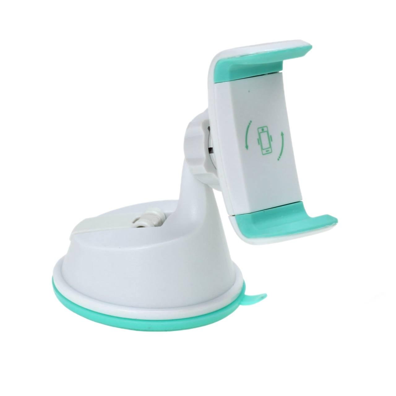 Держатель для телефона в машину магнитный с вакуумной присоской и поворотом 360° Белый/Голубой (aa787bf8)