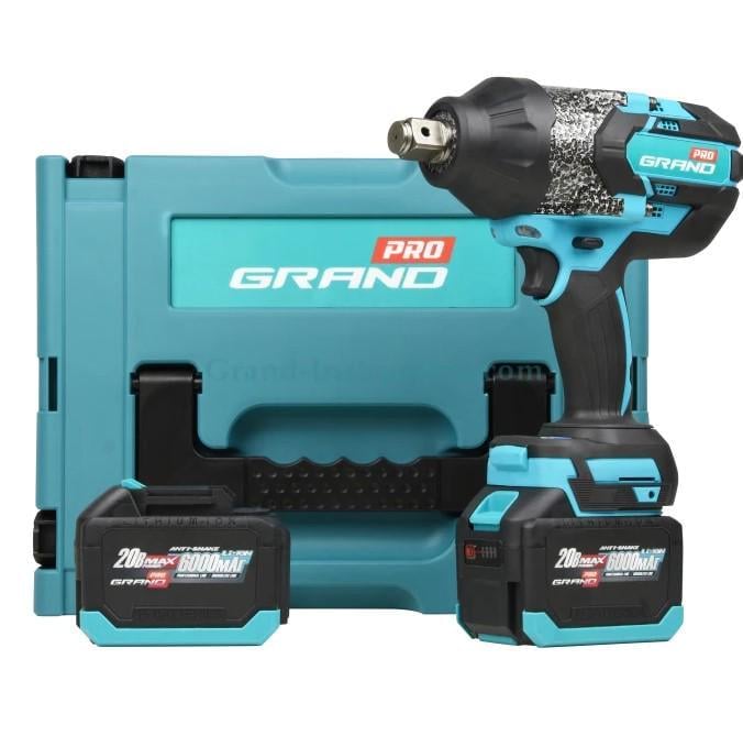 Гайковерт аккумуляторный Grand АГУ 1500 UBL аккумуляторы 2 шт. 6 Ач и кейс крутящий момент 1500 Нм (22778504)