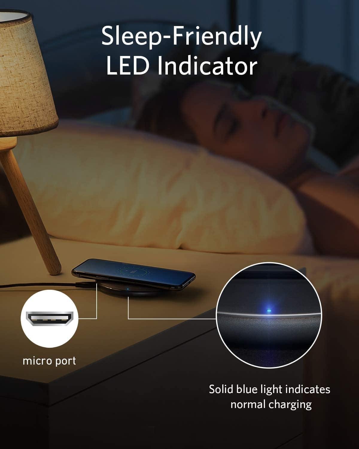 Зарядное устройство беспроводное Anker 313 Wireless Charger Pad Qi 10W Black - фото 7 Зарядное устройство беспроводное Anker 313 Wireless Charger Pad Qi 10W Black - фото 7