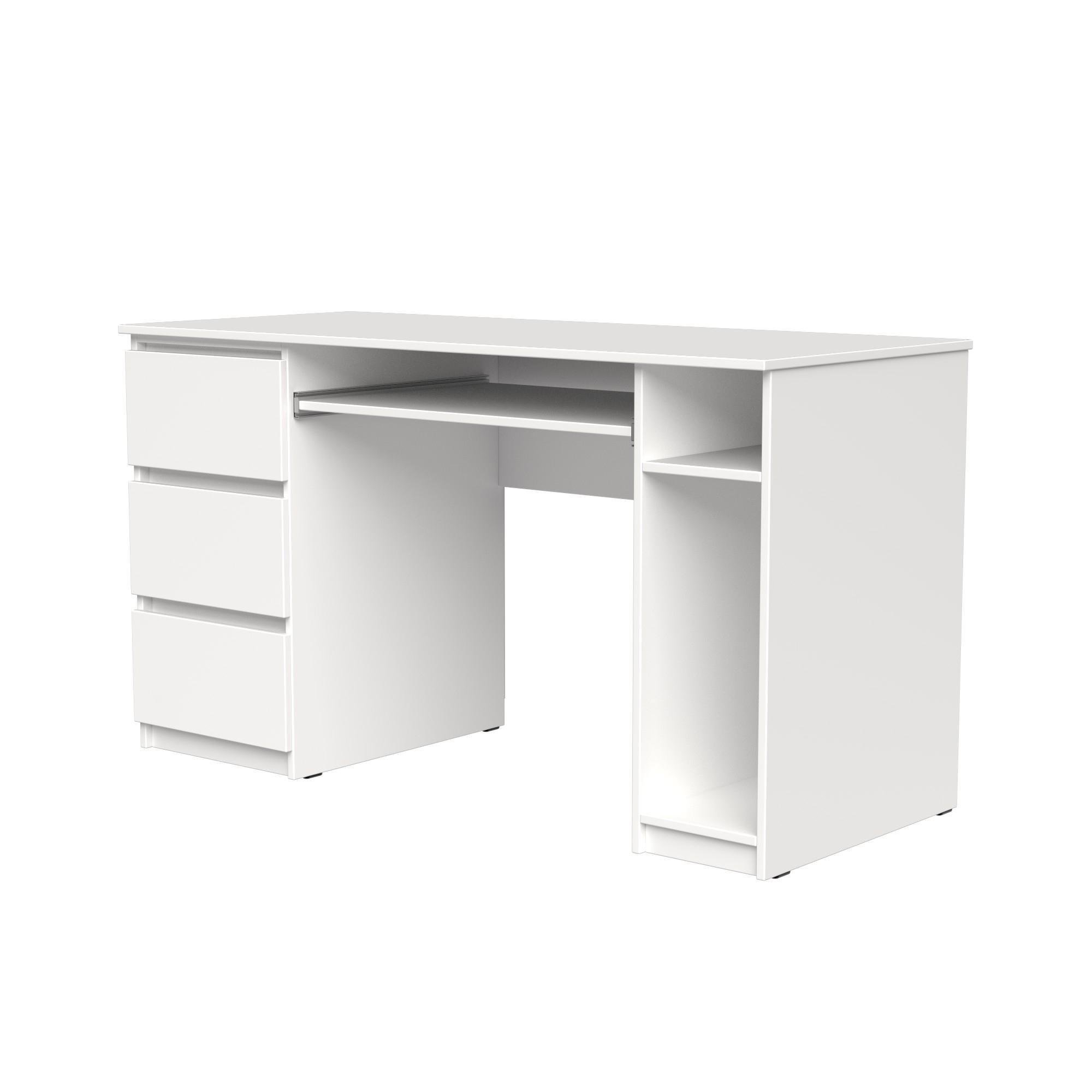 Стіл комп'ютерний СК2 3Я SENAM 780х1300х600 мм ДСП Білий - фото 3