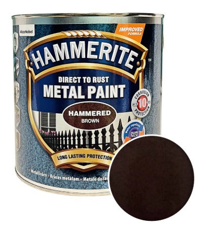 Краска молотковая Hammerite Metal Paint для металла 0,25 л Коричневый (5093315) Краска молотковая Hammerite Metal Paint для металла 0,25 л Коричневый (5093315)