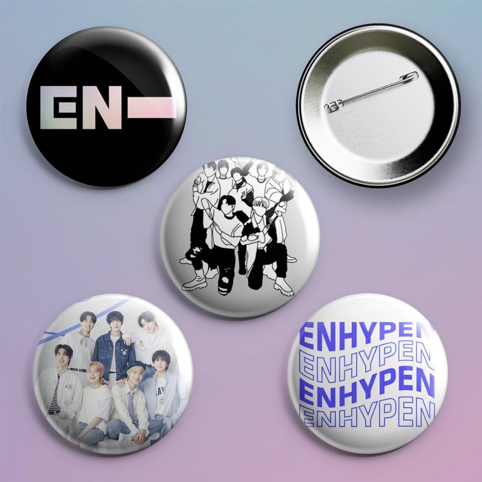 Значки на рюкзак K-pop Enhypen 4 шт.
